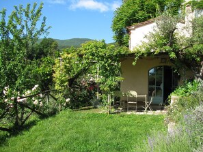 the cottage from the garden