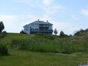 Looking back at the house from the lake