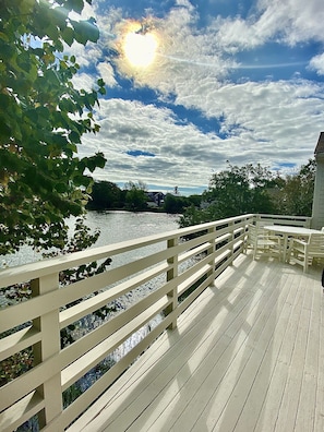 Reverse angle of Mill Pond, in September, as viewed from our deck.