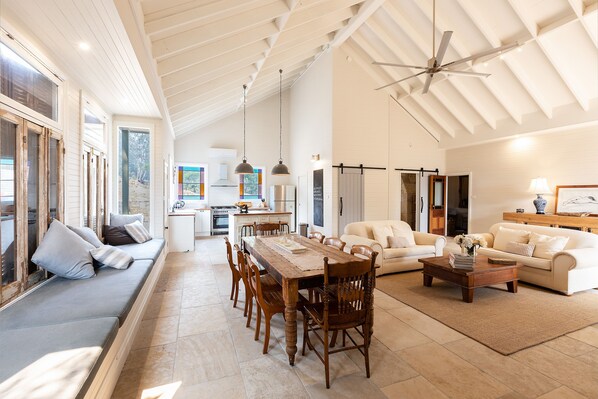 The main living space at Woodcutters 