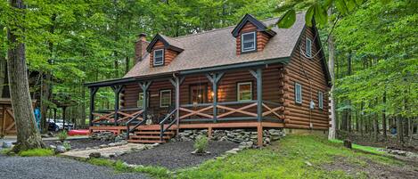 Pocono Lake Vacation Rental | 2BR | 2BA | 1,500 Sq Ft | Stairs Required