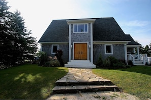 The house from the driveway.