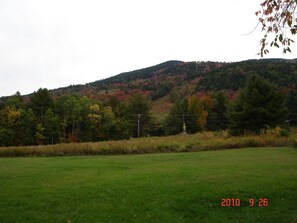 view of Mt Ascutney from backyard