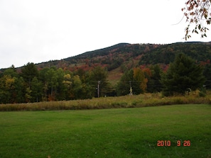 view of Mt Ascutney from backyard