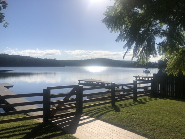 Backyard photo looking up Burrill Lake taken in May 2021