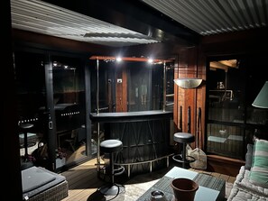New bar on the enclosed bottom deck
