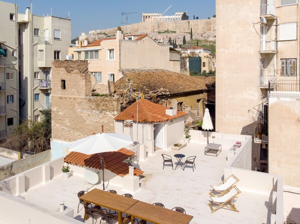 View of Acropolis from the private roof terrace