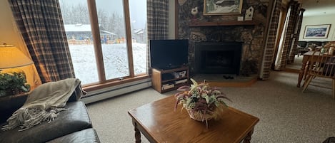 Living room with gas fireplace