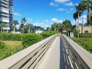 Easy walk to the beach.