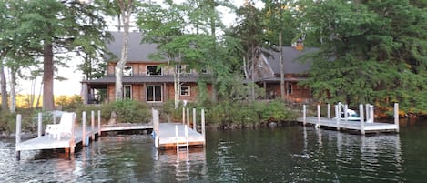 Your arrival to Mark Island. A Private cove where you swim and dock your boats.