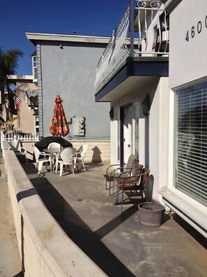 Patio with BBQ on Seashore Drive