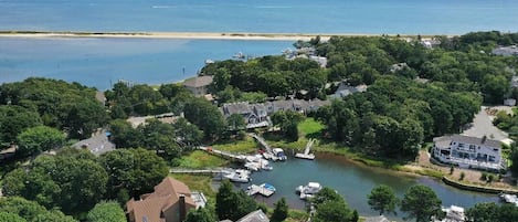 Drone view of our house and the island.  We are at the top as u look ahead.