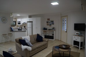 Lounge and kitchen