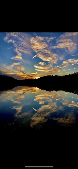 Eastwood Lake sunset off the dock 