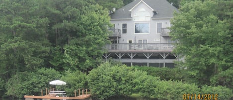 house from the lake