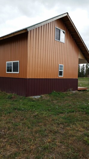 Looking Southeast.  After siding completed
