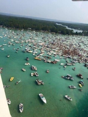 The sandbar at Torch Lake
