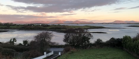 Beautiful evening view from the front terrace. 