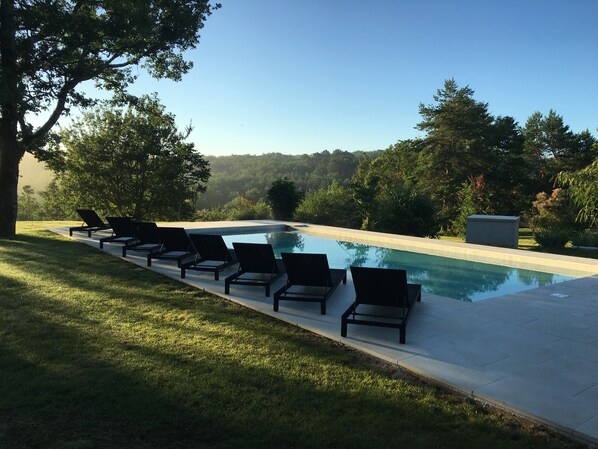 Early morning pool