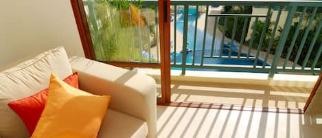 View of pool from Master bedroom