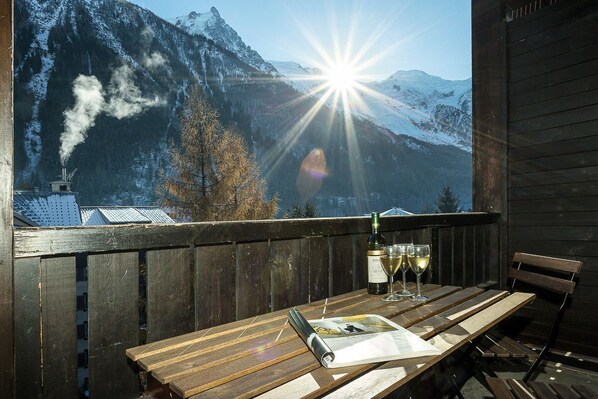 mountain view and terrace