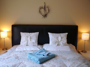 King size bed in main bedroom