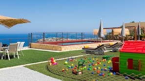 Fenced playground for young children