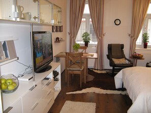 View from kitchen towards dining area