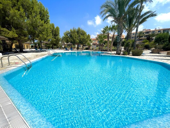 One of the communal pools