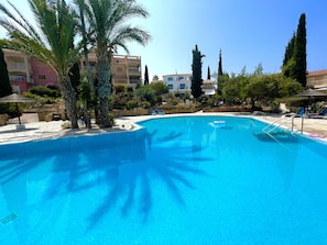 One of the communal pools