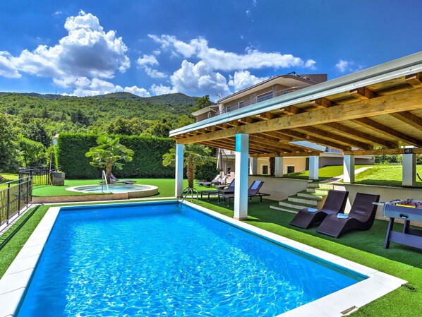 Cloud, Water, Plant, Sky, Property, Swimming Pool, Furniture, Building, Green, Blue