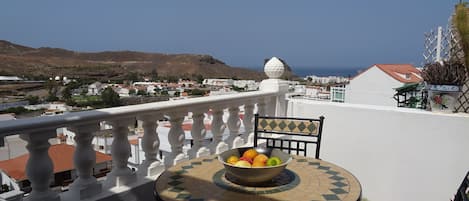 the sunny terrace with the seat view 