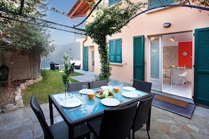 Terrace, garden with views at "Casa Paradiso In Menaggio"