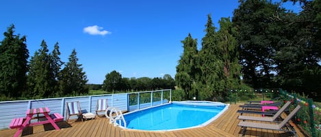 Swimming pool and deck area