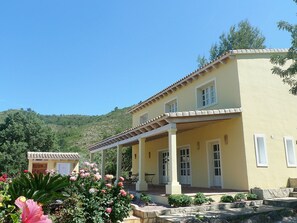Pflanze, Blume, Himmel, Gebäude, Fenster, Baum, Grundstueck, Hütte, Haus, Blütenblatt