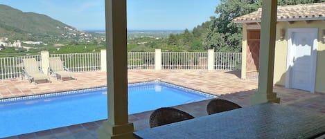 Propriété, Bâtiment, Maison, Immobilier, Pièce, Ombre, Piscine, Patio, Vacances, Porche