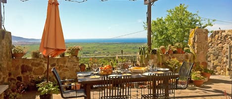 Looking out from the terrazza