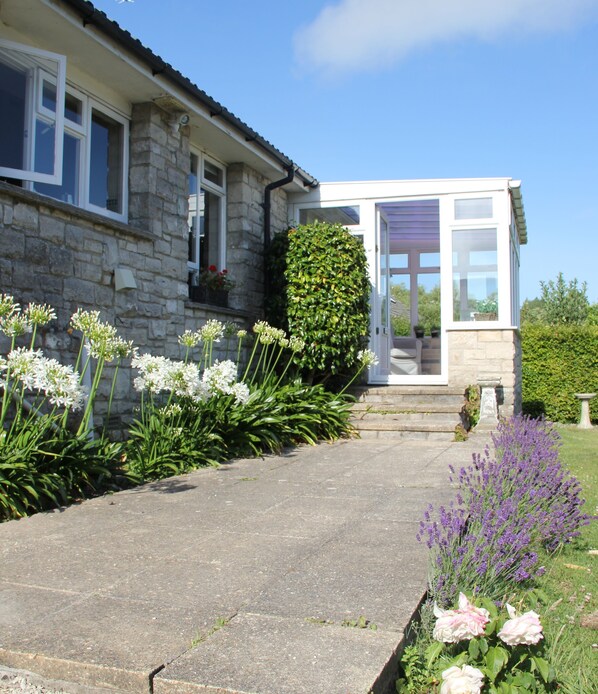 Entrance through conservatory