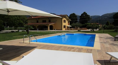 Camaiore, semi-detached house with beautiful garden and swimming pool !!!