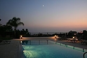 Pool at sunset