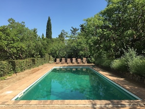 The pool in the main villa gardens is sometimes available-but do enquire before.