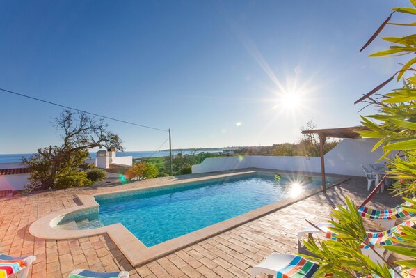 secluded pool overlooking the sea