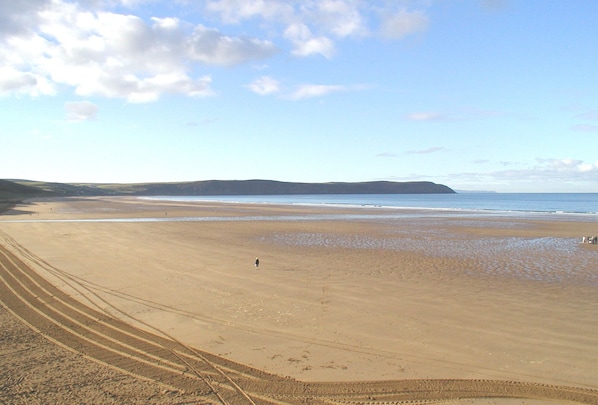 View of Woolacombe Beach from Southover Beach Apartments 
