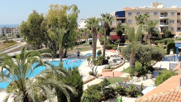 Looking across the complex