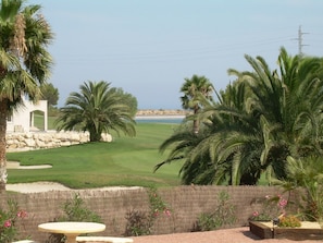 View from garden overlooking 15th hole
