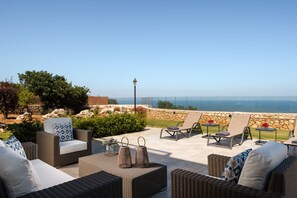 Great sea views from the pool terrace.