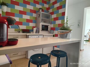 Barra americana en la cocina