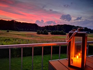 Abendstimmung auf dem Balkon 