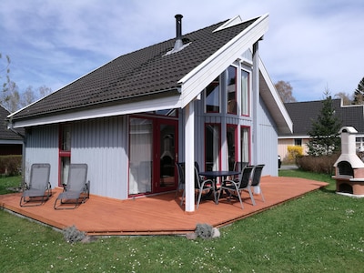 Casa de vacaciones en el Scharmützelsee en Wendisch Rietz con sauna, barbacoa, WiFi, chimenea 