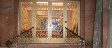 The flat building main door